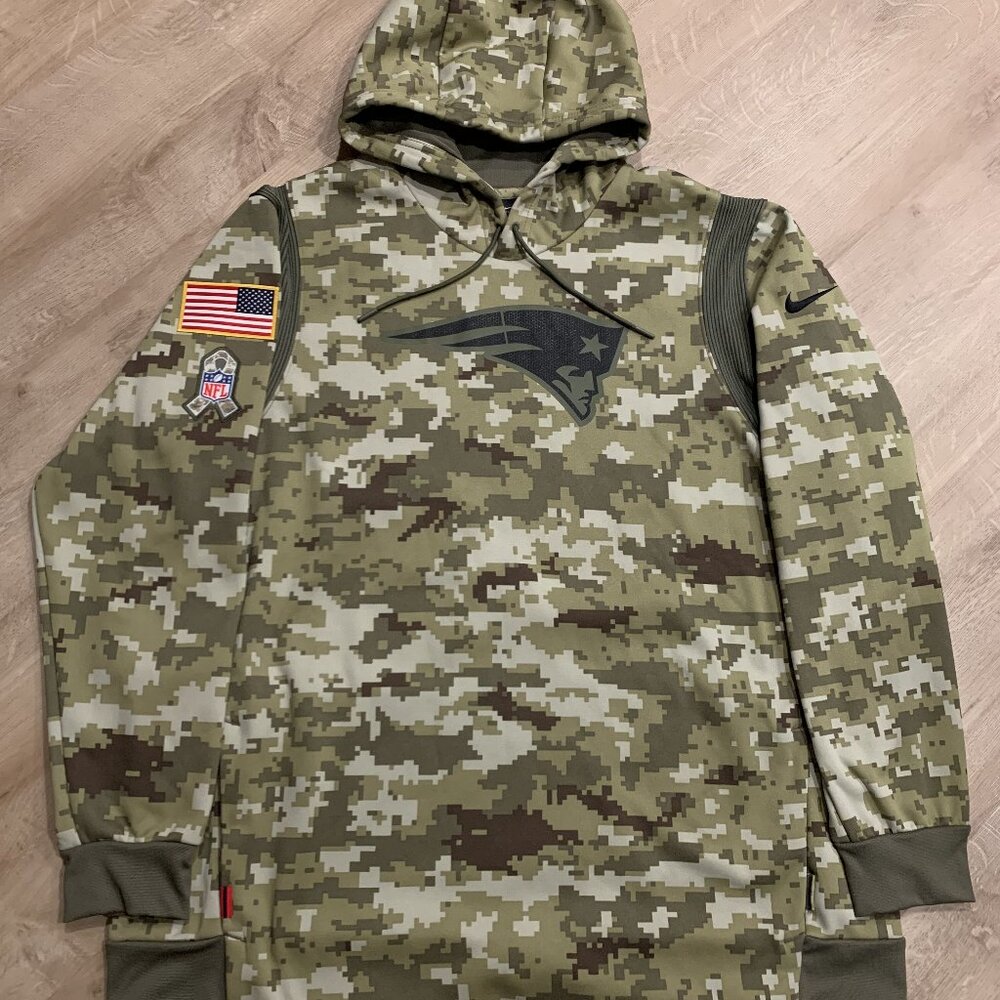 Nike Camouflage Hoodie with New England Patriots Team Logo